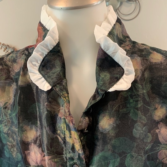 Selkie Dark Floral Long Sleeve Dress - Picture 3 of 11